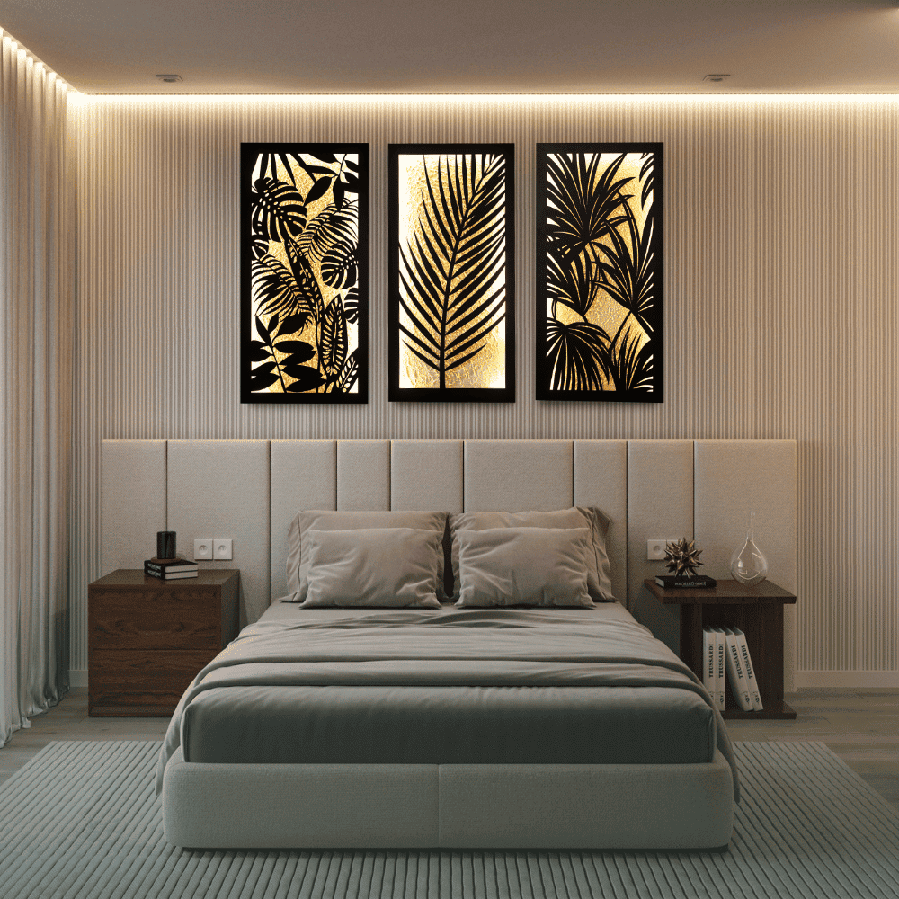 Golden Jungle (Set of 3 Frames)