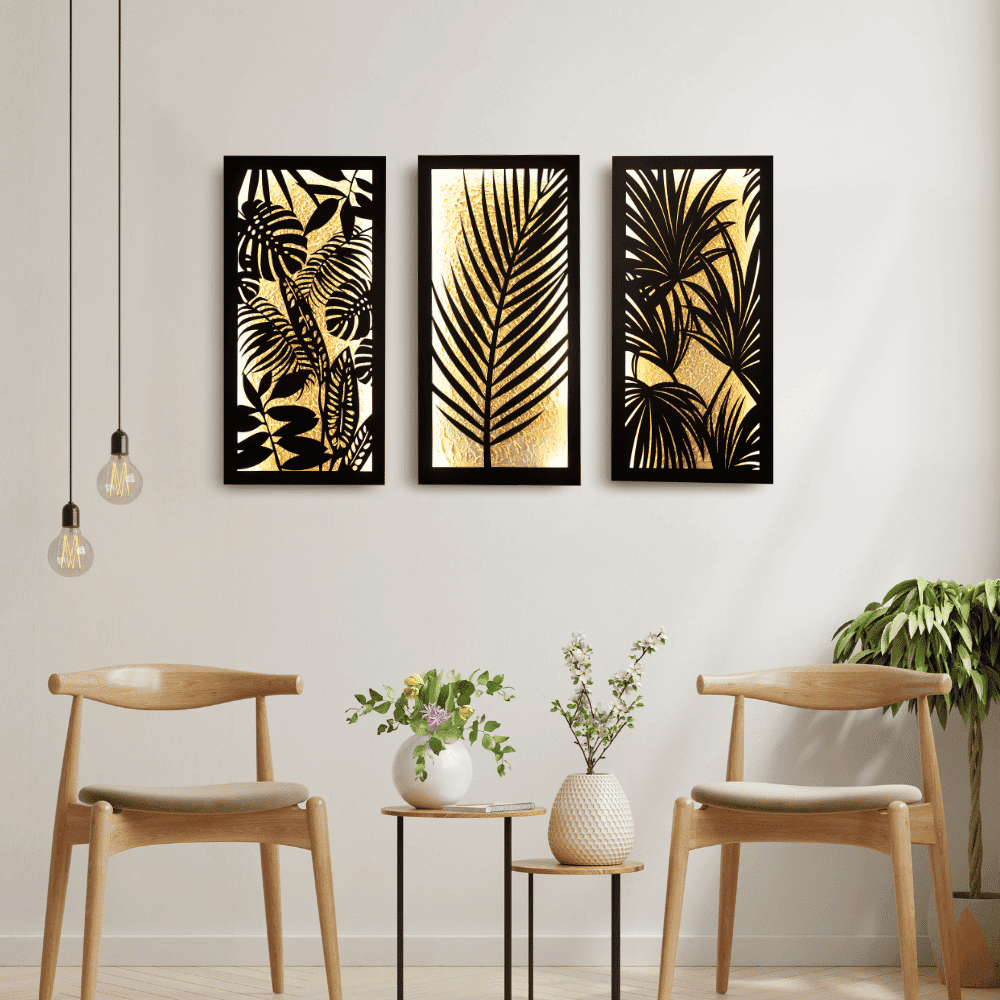 Golden Jungle (Set of 3 Frames)
