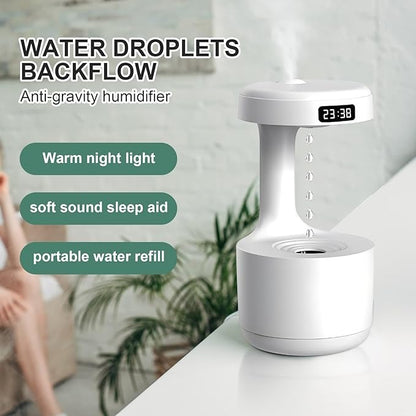 Antigravity Humidifier With Ultra-Quiet Performance, Water Drop Light Effects