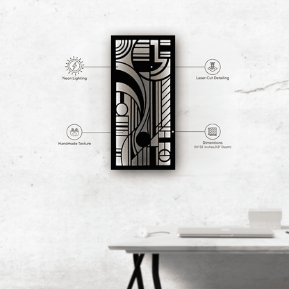 Modern Wooden Wall Decor |  16" x 32" (W × L)