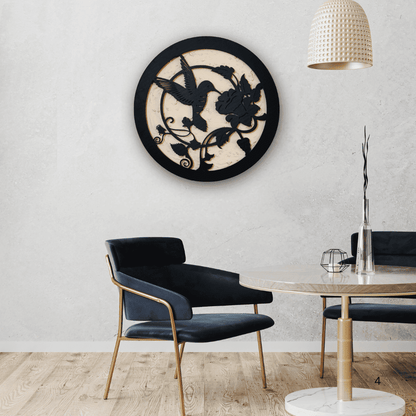 Hummingbird & Bloom | 24" Diameter (2 feet)