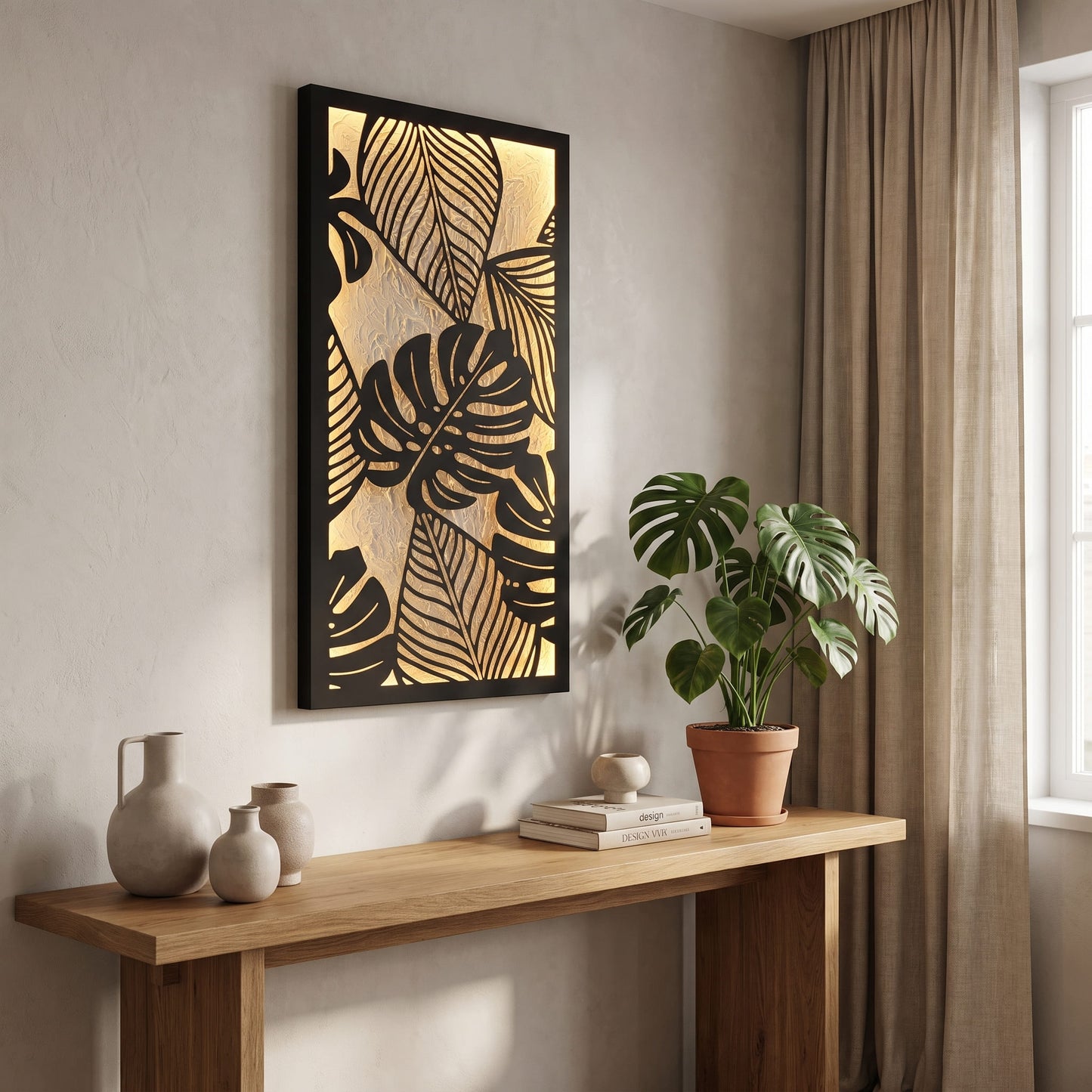 Monstera Glow |  16" x 32" (W × L)